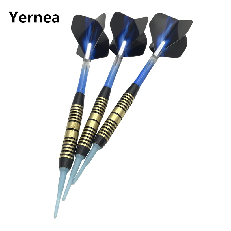 Electronic Darts 3Pcs/set Darts Soft Tip Indoor Sports Throwing Games Blue Nylon Shafts Aurora Flights Dardos Dart Flight