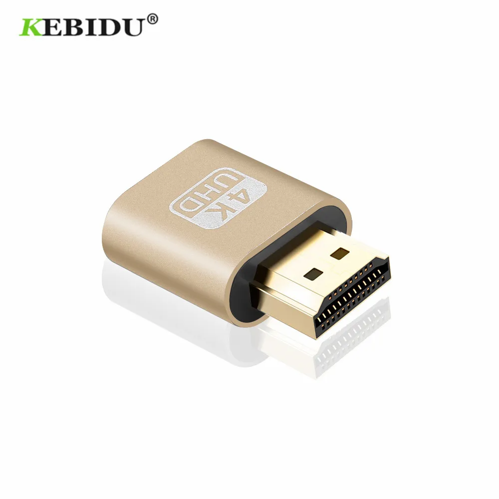 KEBIDU HDMI-compatible Virtual Display 4K HDMI-compatible DDC EDID Dummy Plug EDID Ghost Display Fake Locking 1920x1080