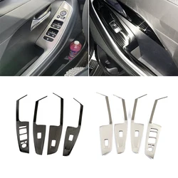 For Hyundai Creta IX25 2020 Inner Door Armrest Window Lift Switch Button Panel Cover Trim Stainless Steel Decoration Sticker