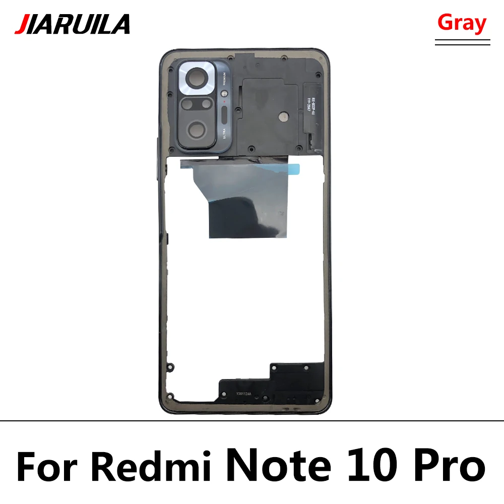 For Xiaomi Redmi Note 10 Pro Middle Frame Front Bezel Back Housing Case Middl Plate Note 11 Pro 5G 21091116I, 2201116SG