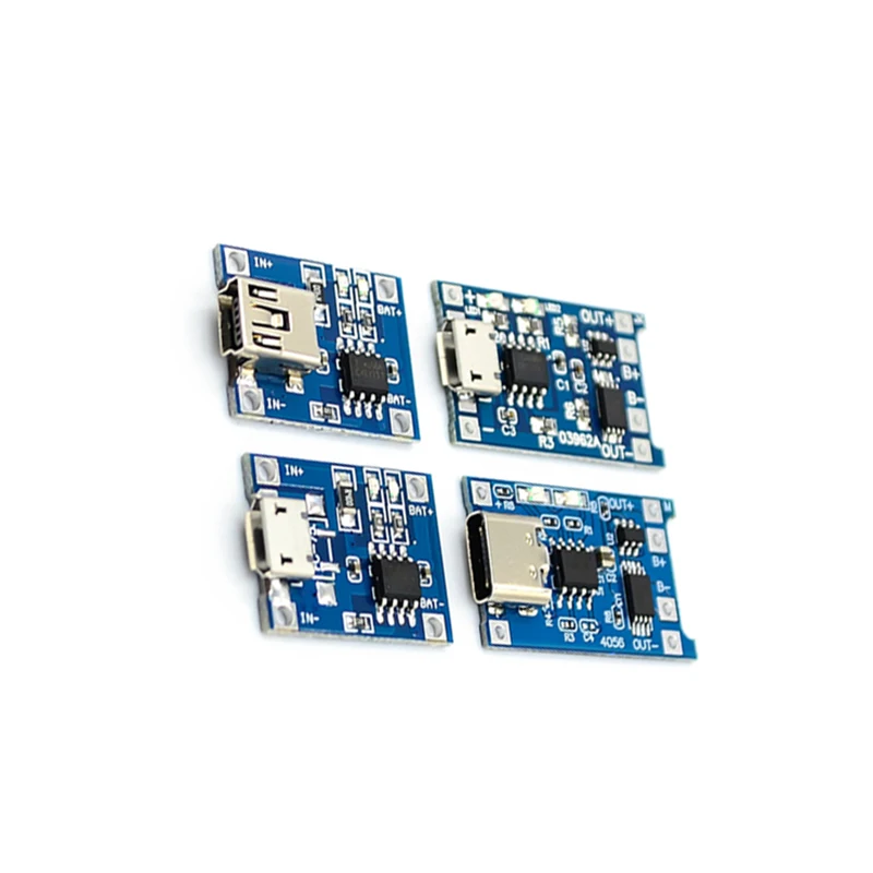 5Pcs/LOT 5V 1A Micro Mini TYPE-C USB 18650 Lithium Battery Charging Board Charger Module+Protection Dual Functions TP4056 Module