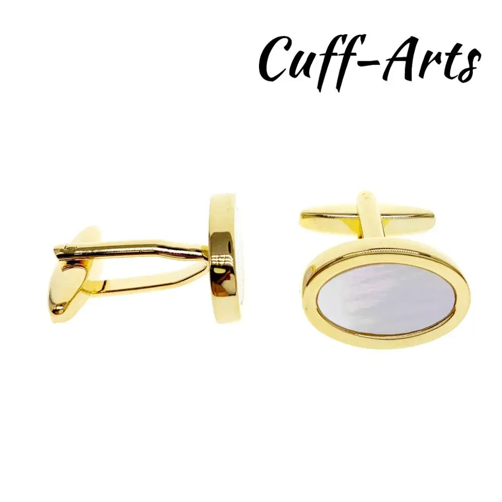 Cufflinks for Men Mother of Pearl Cufflinks Gold MOP Gifts for Men Gemelos Gemelli Spinki by Cuffarts C20207