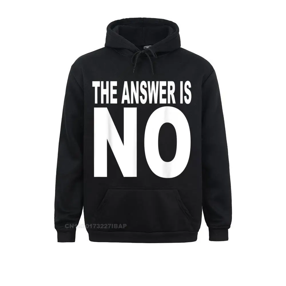 The Answer Is No Hoodie Slim Fit Hoodies Designer Long Sleeve Men Sweatshirts Hip Hop April FOOL DAY Sportswears