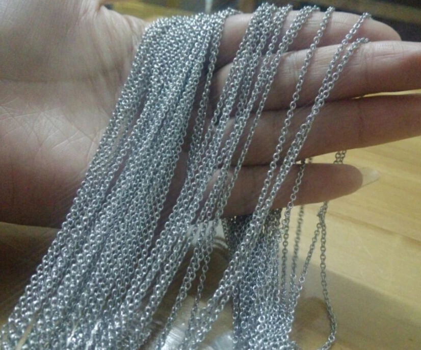 10meter Lot in Bulk 2/3/4/8mm Stainless Steel Oval Rolo Cable Chains Findings Fit for Jewelry Making & DIY Silver Tone