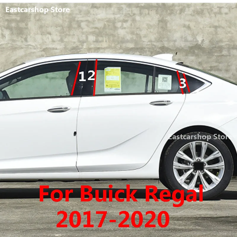 

For Buick Regal GS 2017 2018 2019 2020 Car PC Door Window Middle Column Trim Central Protection B C Strip Cover Accessories