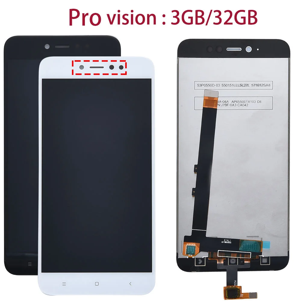 For Xiaomi Redmi Note 5A Prime Pro / Redmi Y1 / Y1 Lite / Note 5A Global Version LCD Display Digitizer Touch Screen With Frame