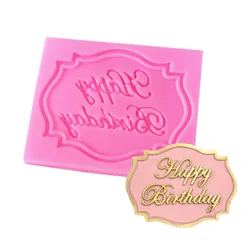 Happy Birthday Letter Form Silicone Mold DIY Cupcake Topper Fondant Cake Decorating Tools