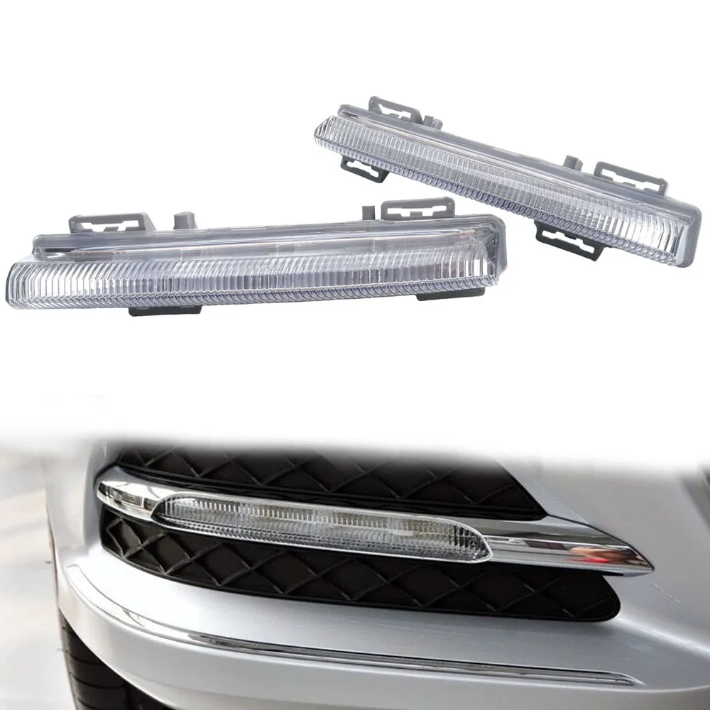 Car Front LED DRL Daytime Running Lamp Fog Light 12V For Mercedes-Benz W204 W212 C250 C280 C350 E350 A2049068900 A2049069000