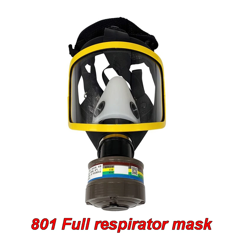 801 high quality Respirator gas mask 40mm filter interface High-definition mirror Silicone gas mask Spray paint Protective mask