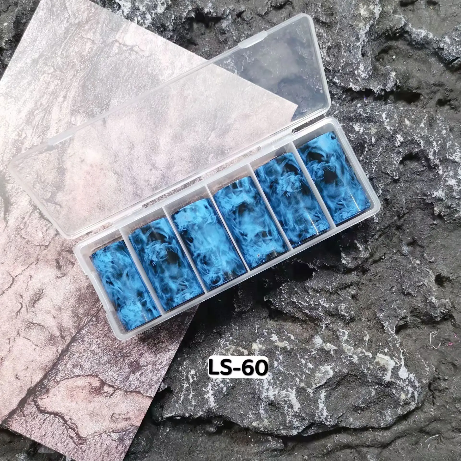 6 لفات من رقائق الأظافر لهب لنقل الورق ملصقات الفهد على شكل رقعة الشطرنج أظافر لاصقة يلتف مدقق النار مسمار الفن زينة