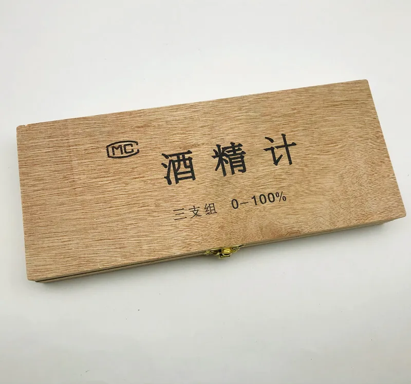 0-100% Alcoholometers Tester Professional Wine Concentration Breathalyzer Measurement Meter + Thermometer Use For Liquor 4Pc/Set