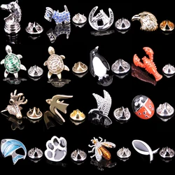 High quality Fashion Brooch Animal Turtle Lobster Dog Design Necktie Pin Lapel Pin Men's Jewelry Accessorie Wholesale