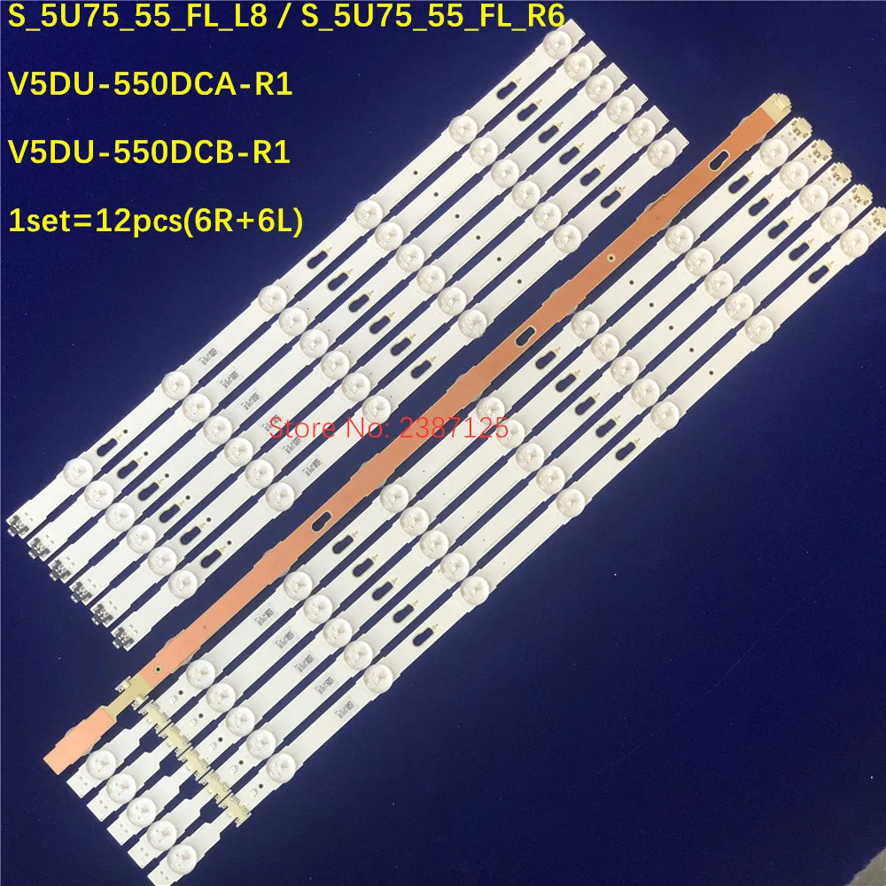 

2set LED strip For UE55KU6000U UE55KU6000K UE55JU6485 UE55MU6175 UE55KU6020 UE55MU6120 UE55MU6105 BN96-39659A BN96-39660