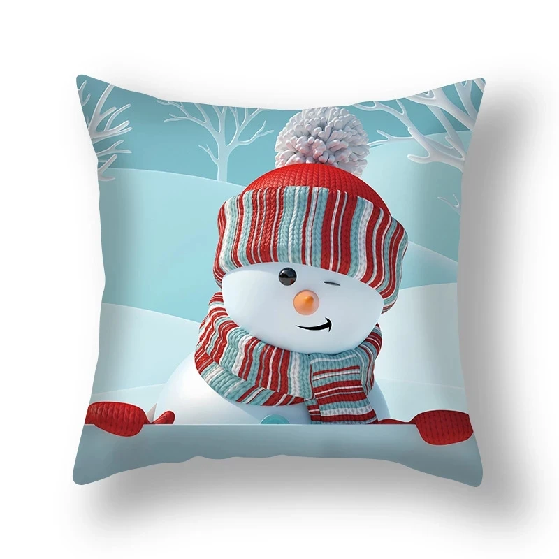 Housse de coussin de noël 45cm, décorations pour la maison, cadeaux de nouvel an