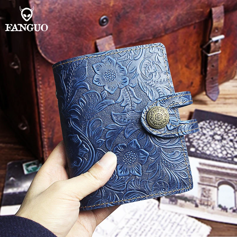 

Multi-function Card Holder Bag Genuine Leather Business Card Slot ID Credit Card Case Cover With Hasp