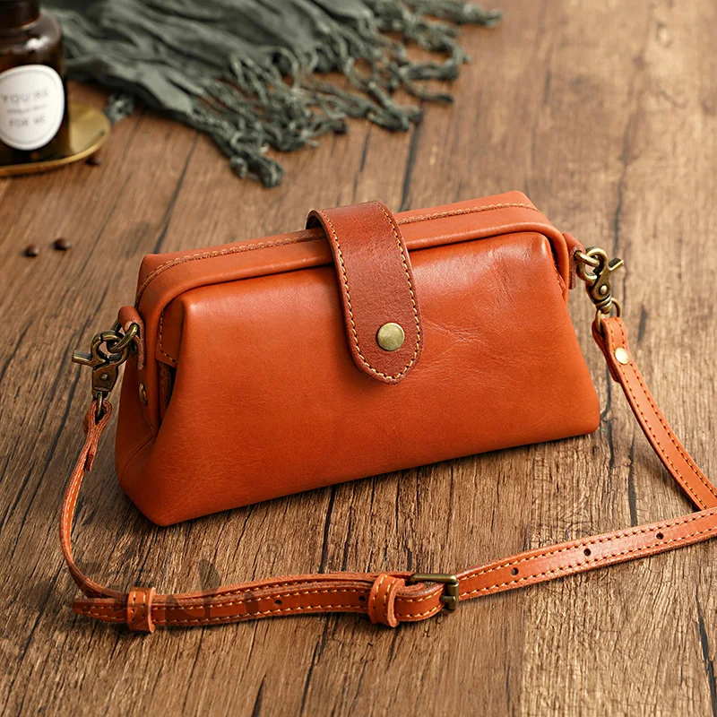 MAHEU 2020 Newest Designer Woman Bags Handmade Genuine Leather Ladies Shoulder Bag Crossbody Female Bags Soft Skin doctor bag