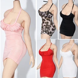 1/6 female clothes Sexy ice silk high elastic suspender dress will not fade fit 12 inches TBL S12D S37 S38 S10D S42 DOLL