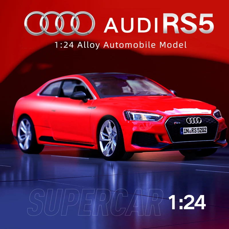 

Модель автомобиля Bburago из сплава в масштабе 1:24 Audi rs5, декоративная коллекционная игрушка, подарок