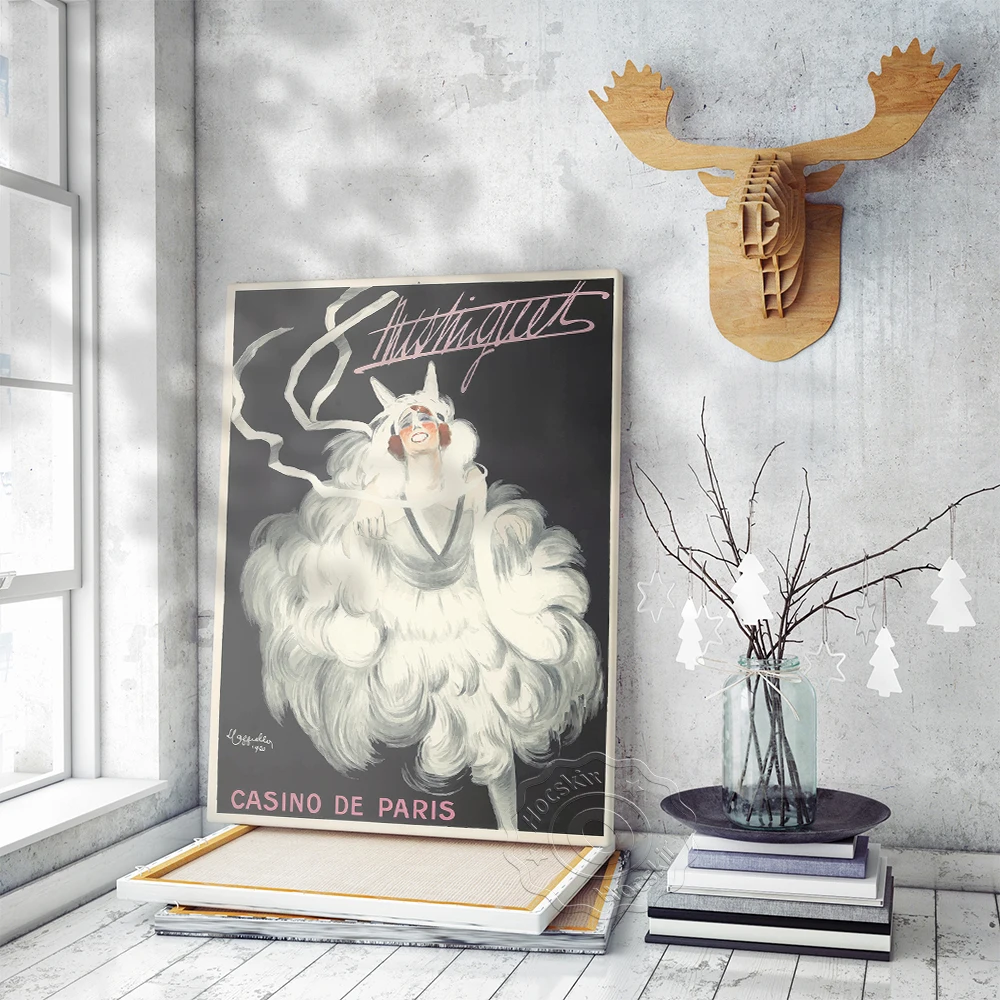 Póster vintage de Casino De París de Mistinguett, Cappiello, impresiones artísticas de Leonetto Mistinguett, Mural de arte francés vintage de Mistinguetti