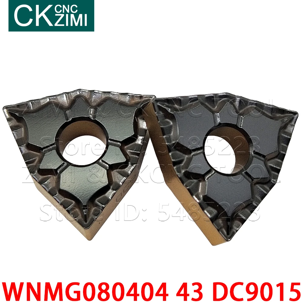 10PCS WNMG080404 43 DC9015 WNMG 080404 Carbide Inserts External Turning Tools CNC Mechanical Metal lathe Cutter Tools for steel