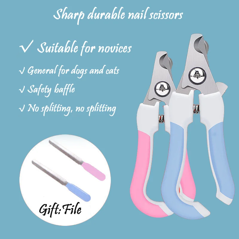 HiCoDo Pet Nail Clippers Cat Pedicure Polisher Anti-Collapse Daily Cleaning and Beauty Products