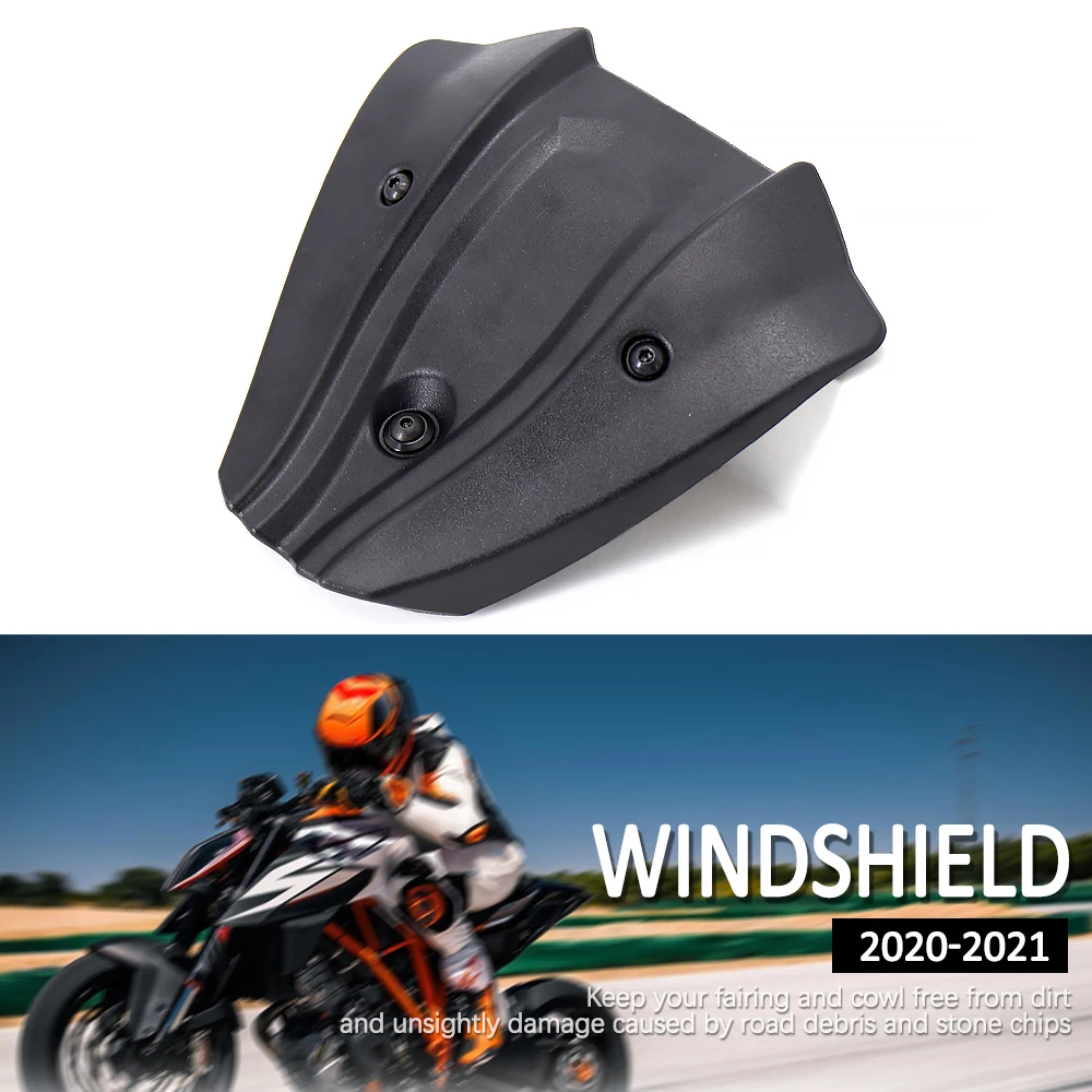 

NEW Front Windshield Wind Deflector Windscreen Motorcycle Accessorie Black For 1290 Super Duke R 2020 2021