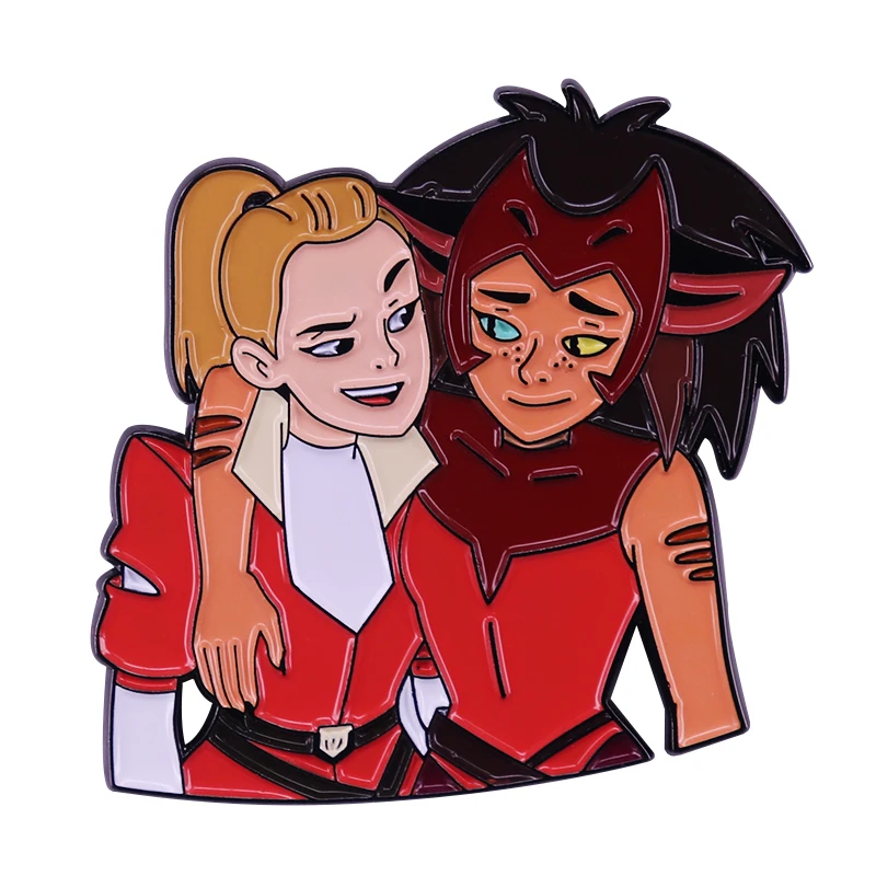 SHE-RA and the princesses of power badge SheRa CatraDora Catra Adora Love hard enamel pin Lesbian LGBT brooch