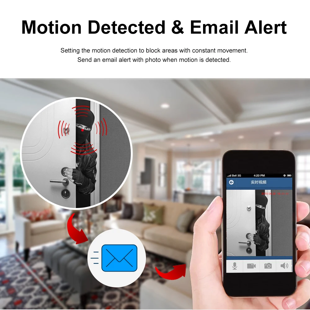 AZISHN-cámara IP de seguridad Full HD 1080p, sistema de seguridad resistente al agua IP67, 25m, visión nocturna, P2P, RTSP, XMEye