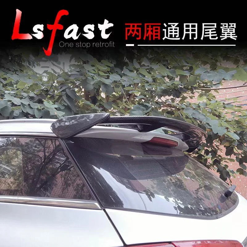 

Car Spoiler Universal Fit for F20 E84 F25 CT200 JAZZ MK7 ABS Material Carbon Fiber Racing Sedan Car Rear GT Wing black blank New