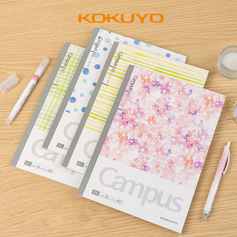 4pcs New KOKUYO Campus Notebook Pastel Cookie Series Dotted-Line and Line Inner Pages A5 B5  Notepads Stationery for Students