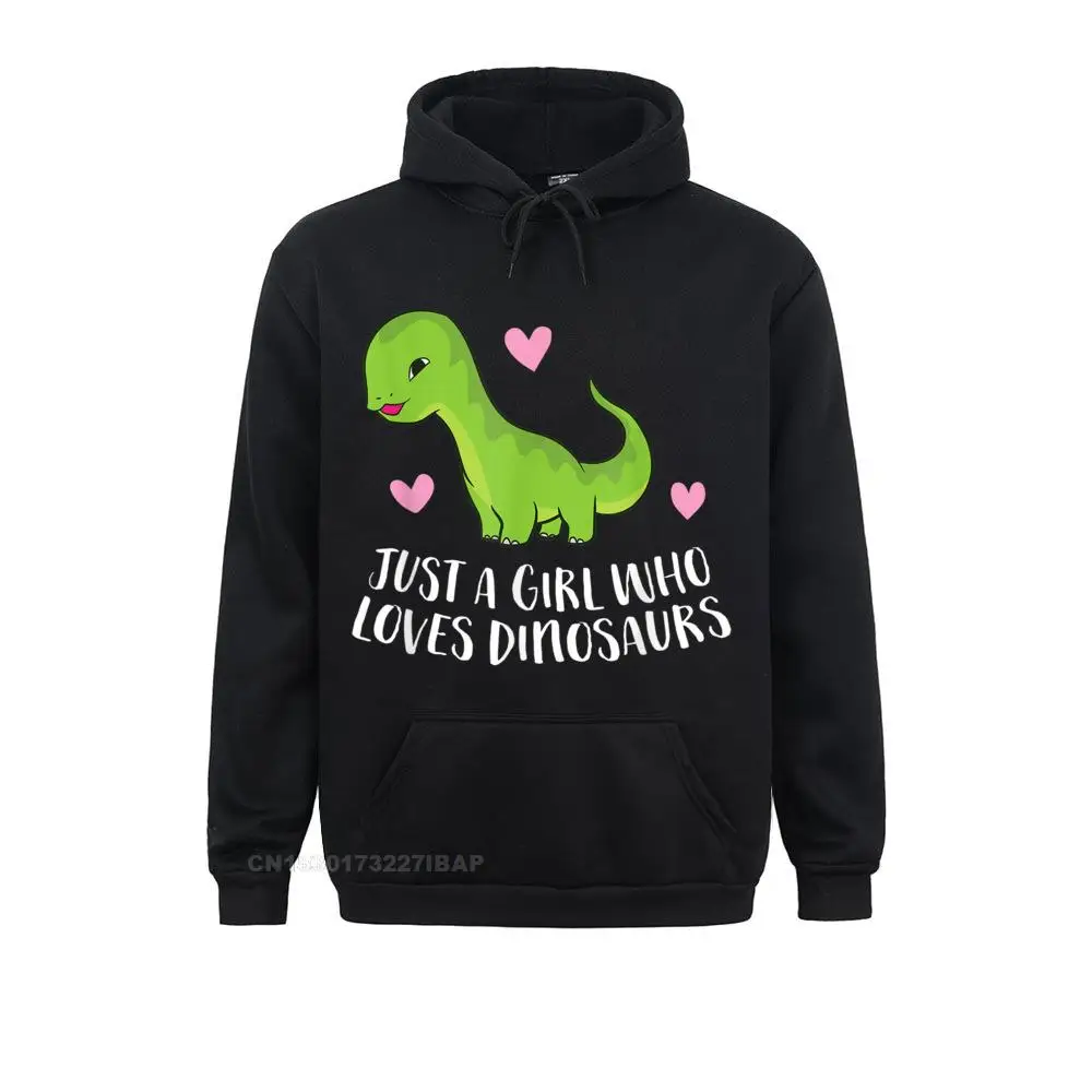 

Just A Girl Who Loves Dinosaurs Cute Dinosaurs Girl T-Shirt Rife Men's Hoodies Youthful Sweatshirts Long Sleeve Beach Hoods