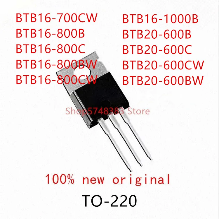 

10PCS BTB16-700CW BTB16-800B BTB16-800C BTB16-800BW BTB16-800CW BTB16-1000B BTB20-600B BTB20-600C BTB20-600CW BTB20-600BW TO-220