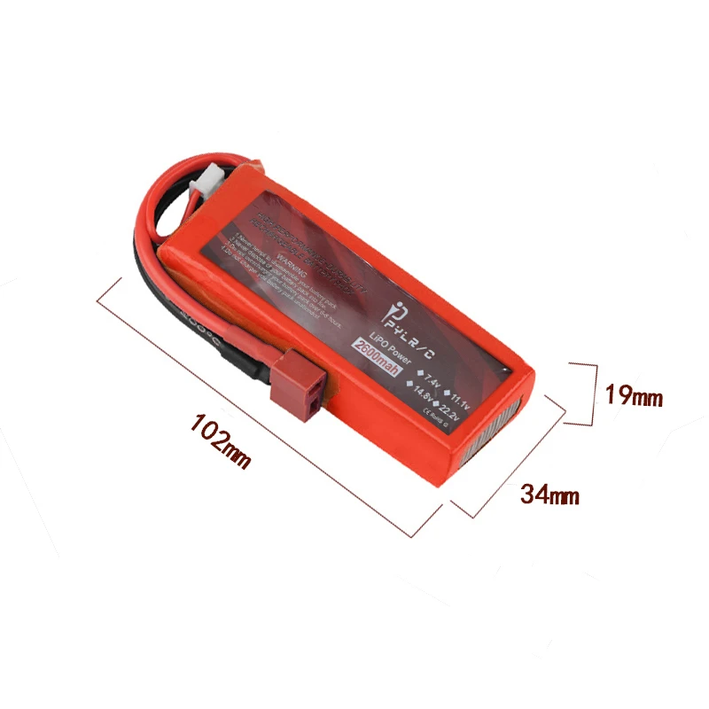 Batteria Lipo 2S 7,4 V 2600 mAh per Wltoys 144001 124018 124019   12428 12402a 18301 18302 18311 Auto RC con caricabatterie FT009 Barca RC