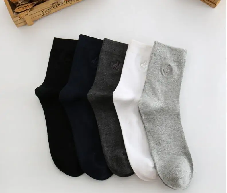 PIER Polo socks 5 Pairs/lot autumn new male POLO socks Cotton classic casual socks business Embroidery Calcetines Hombre Sox