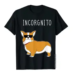 Incorgnito - Funny Corgi Dog Incognito Pun T-Shirt Men's Fitted 3D Printed Tops T Shirt Cotton T Shirt High Street