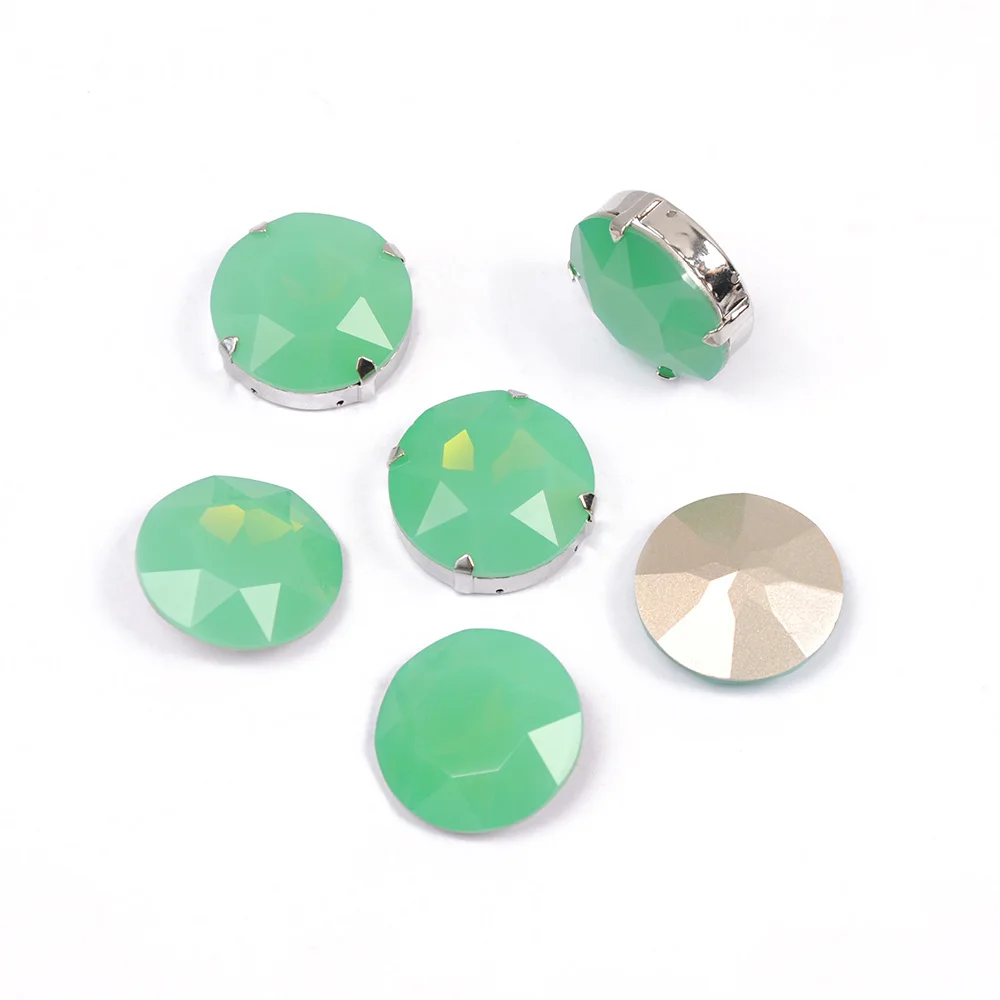 YANRUO 1201 Runde 27mm Genähte Steine Glaskristalle Große Strasssteine Rivoli Pointback DIY Diamantsteine für Schmuck und Kleidung – Detail 20