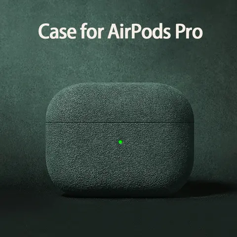 Apple AirPods Pro 2용 이탈리아 알칸타라 케이스 AirPods Pro 2세대 이어폰 케이스용 고급 가죽 보호 커버