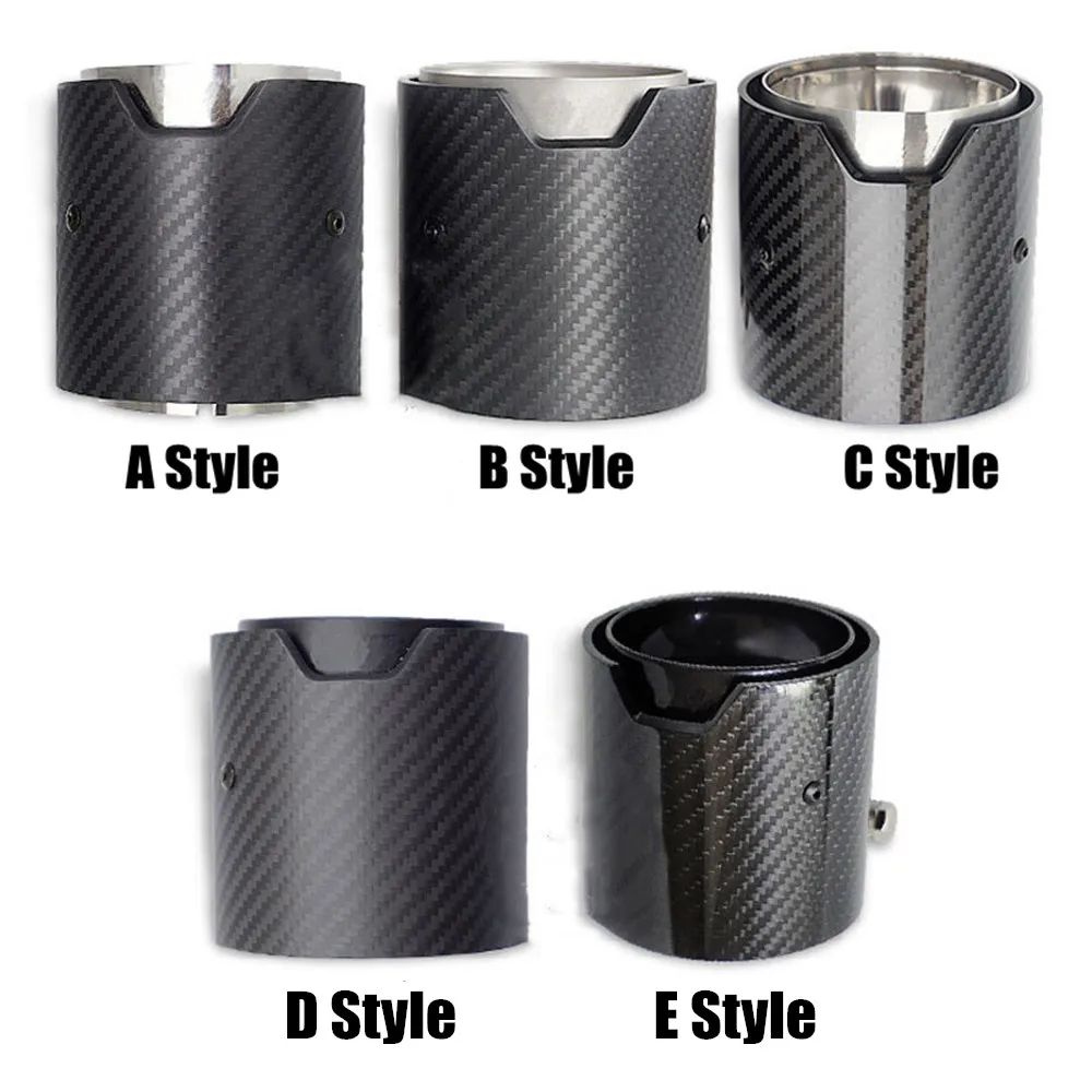 1 pcs In 63mm/67mm/70mm out 93mm length 90mm Carbon Fiber Exhaust tips M Muffler pipe for BMW 3 4 series