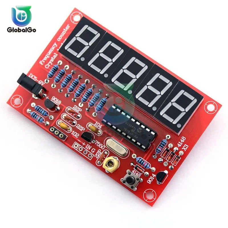 1Hz-50MHz cyfrowy LED oscylator kwarcowy miernik częstotliwości Tester DIY zestaw 5 cyfr wysokiej precyzji częstotliwość cyfrowa miernik moduł