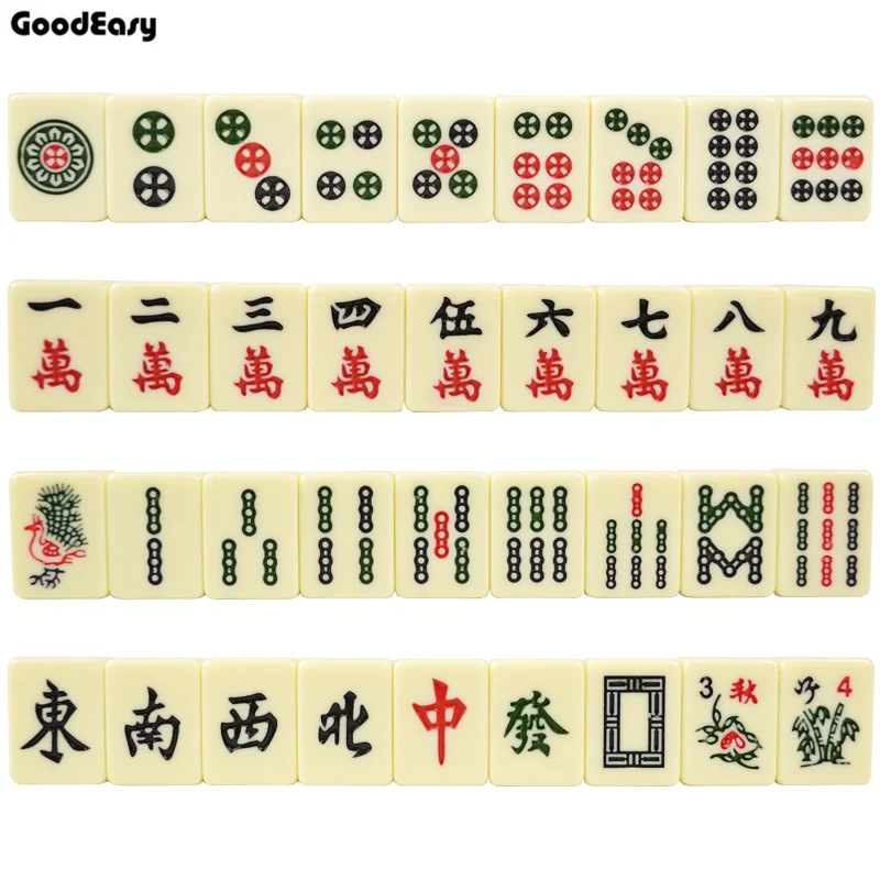 Hot Sell 30mm Traveling Mahjong set with Canvas Bag Mahjong Games Home Games Chinese Funny Family Table Board Game