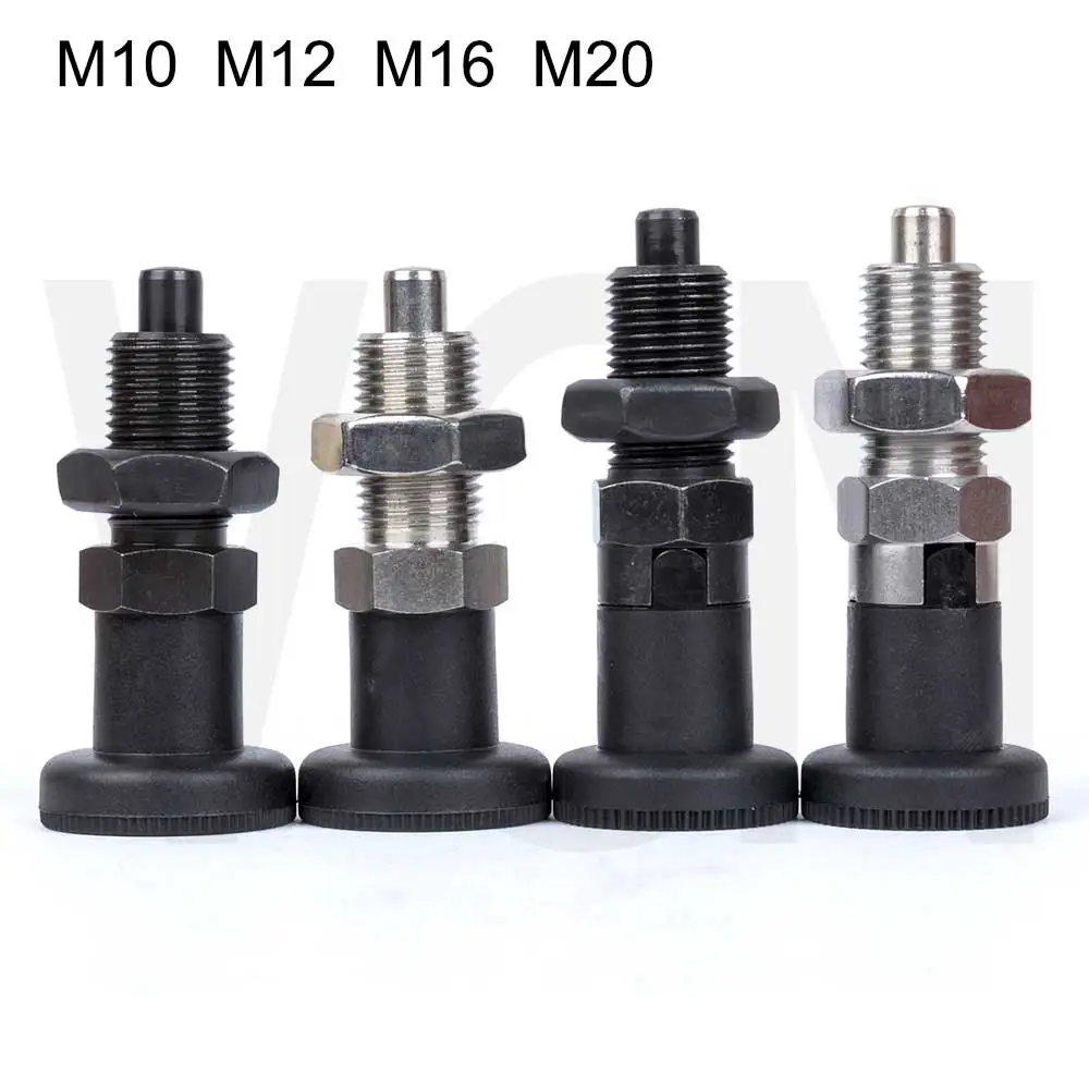 VCN220 Indexing Plungers, Spring Pin, Lock spring screw,with nut,plastic knob,Hexagonal screw ,fine thread M10 M12 M16 M20