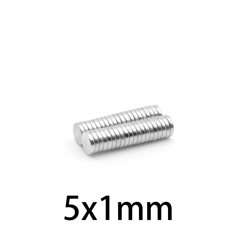 100~2000pcs 5x1mm Mini Round Magnets 5mmx1mm Neodymium Magnet strong 5*1mm Permanent NdFeB Magnets Disc 5*1 electro magnetics