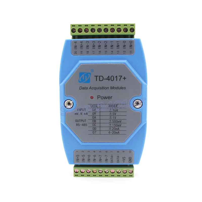 

TD-4017 Industrial 8-channel analog input to RS485 communication MODBUS-RTU signal acquisition card 4-20mA collector module