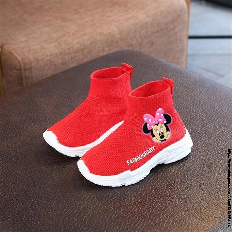 Zapatos informales de pato para niños y niñas, zapatillas deportivas de Mickey Mouse, marca de dibujos animados de Minnie, zapatos de moda para