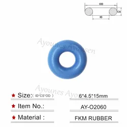 100pieces 6*4.5mm rubber oring seals for GDI fuel injector repair kits for car replacement (AY-O2060)