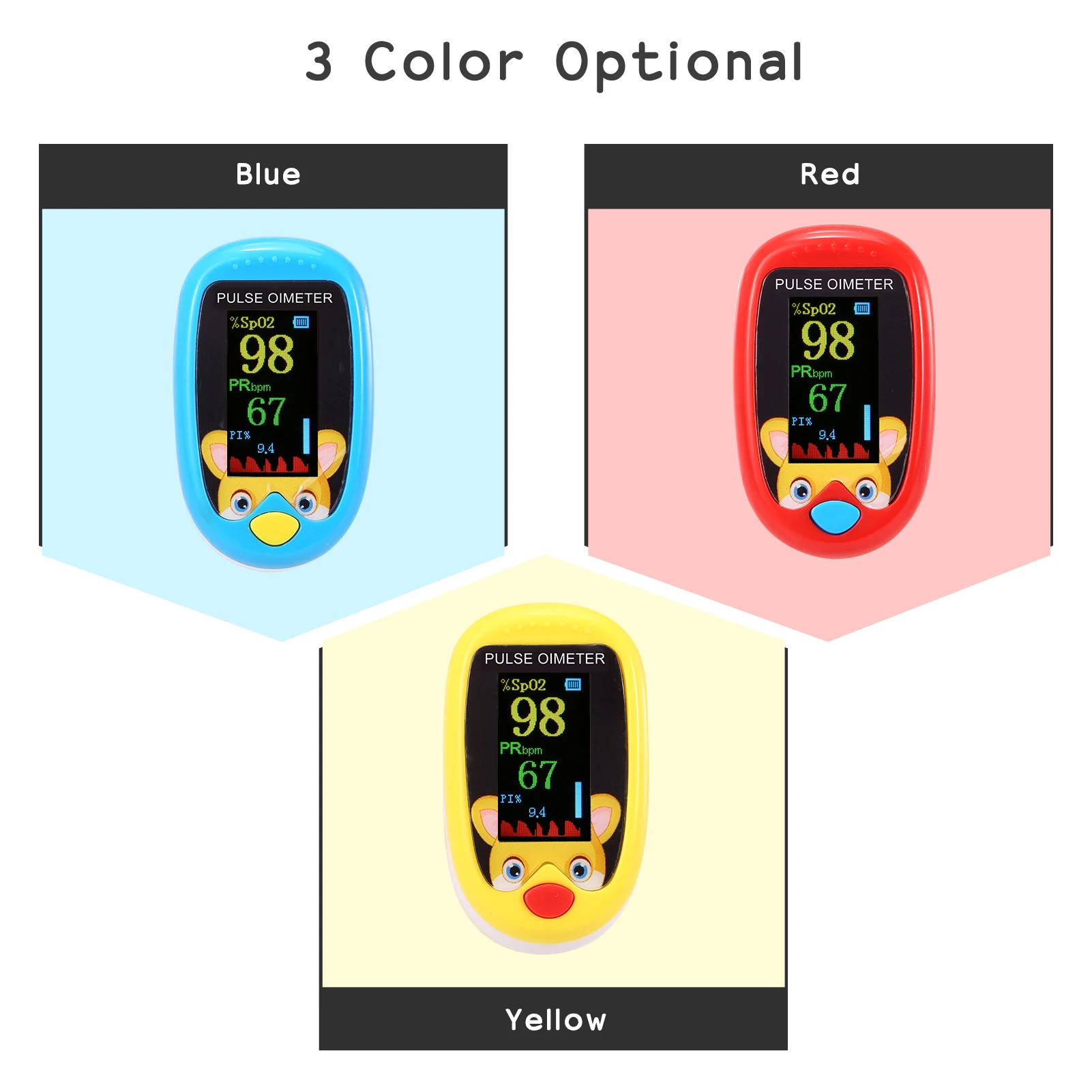 Baby Finger Pulse Oximeter Pediatric Oximetro De Dedo SpO2 PR OLED Rechargeable Children kids Pulsioximetro