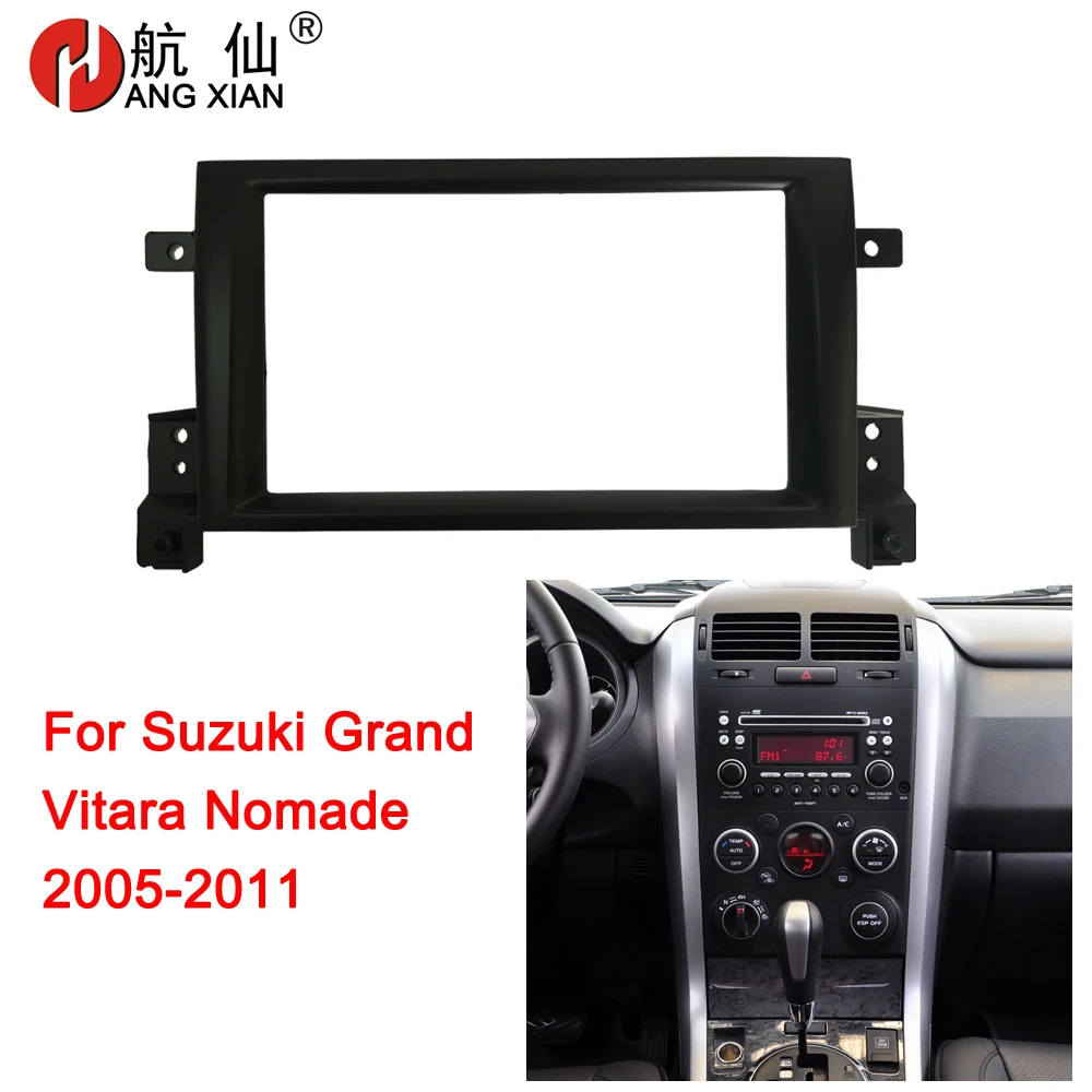 HANGXIAN 2Din Car Radio Fascia for Suzuki Grand Vitara Nomade 2005-2011 car DVD Panel Dash Kit Installation Frame Trim Bezel