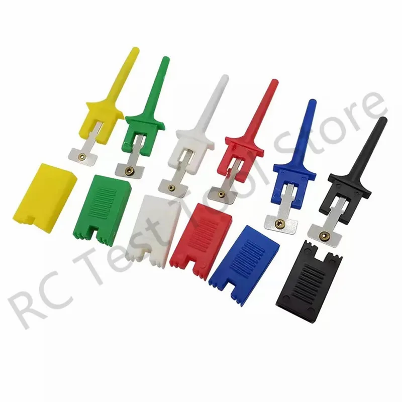 12ps Test Hooks Clips for Logic Analyzers Logic Test Clip Red Black Yellow Green Blue White Flattening Test Flat Hook Connection