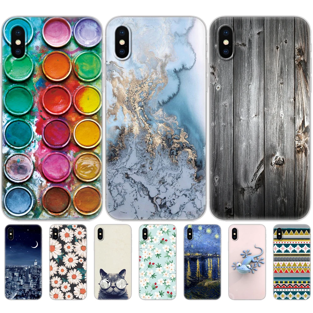 soft Silicone Phone Case For iphone X XS XR 10 Cases for iphone xs max coque etui bumper back cover full 360 protective