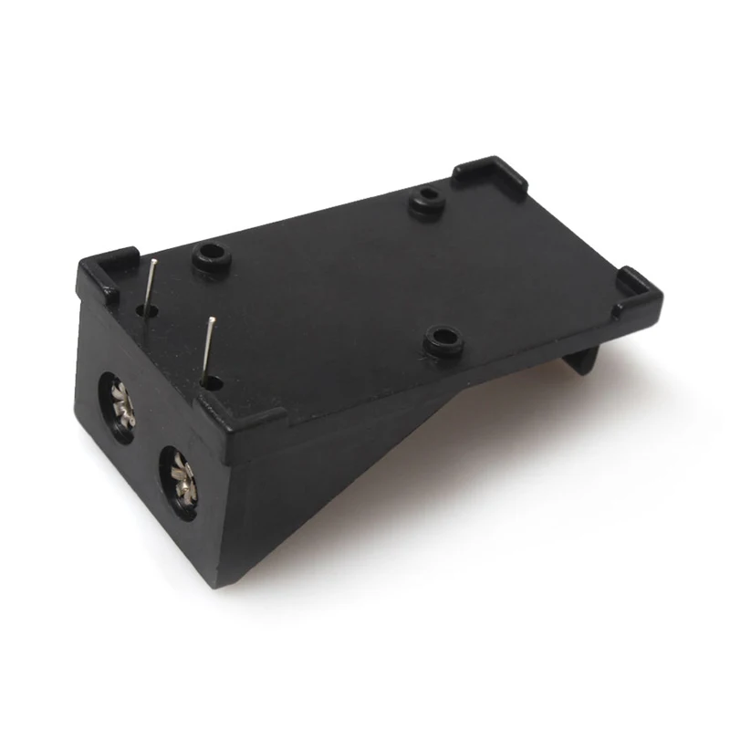 800pcs/lot MasterFire 1 x 9V Battery Clip Holder Plastic Case Shell Single Slot 9V Batteries Storage Box Socket Cover with Pins